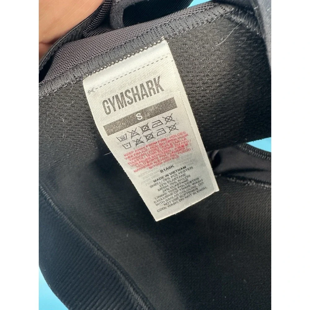X2‎ Gymshark Women's Open Back Sports Bra White/Black Size Small